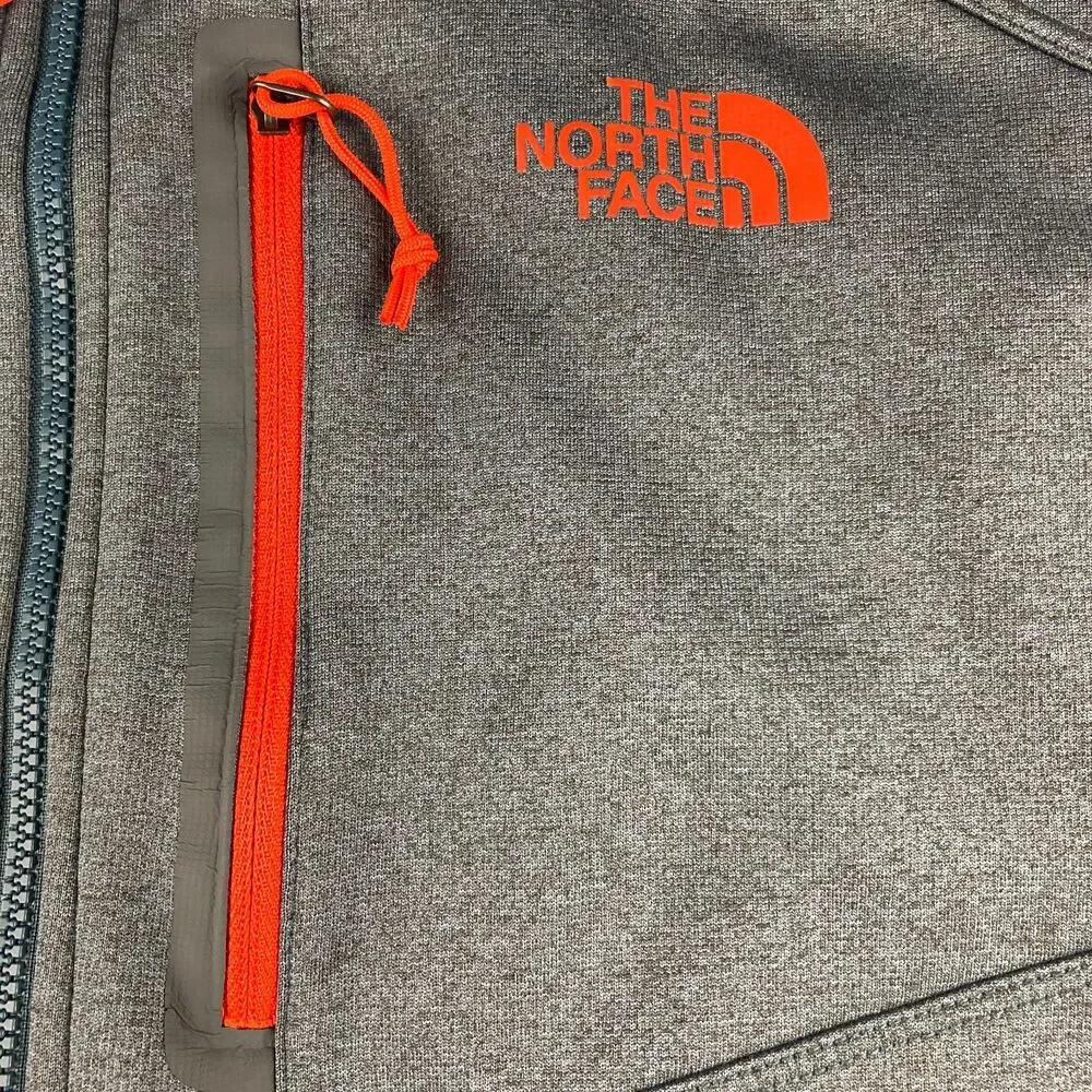 The North Face Canyonlands 1/2 Zip Pullover Mens XL Gray Orange Fleece CUG0